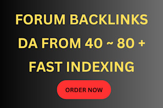 create niche related forum backlinks on high da dr sites