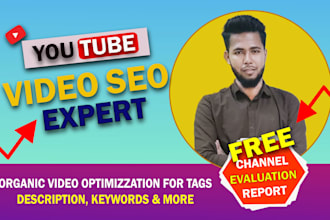 be your youtube channel manager do video SEO and organic promotion