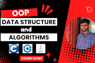 help you with data structures, oop and algorithms in java, cpp and c