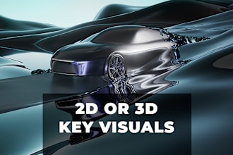 create high end key visuals in 2d or 3d