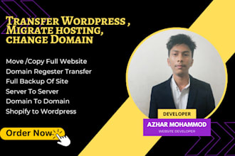 move, migrate, transfer or restore your wordpress website to new host or domain