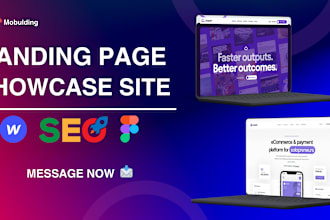 create a modern landing page or showcase site, figma to webflow