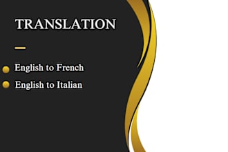 manually translate from english to french and italian