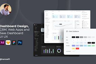 do dashboard design, CRM, web apps and saas dashboard ui ux