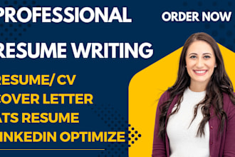 do professional ats resume writing, rewriting, CV, cover letter linkedin service