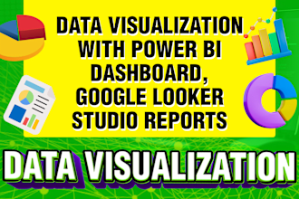 do data visualization with power bi dashboard, google looker studio reports