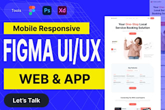 do figma design, figma landing page, website ui ux, website mockup, ui ux design