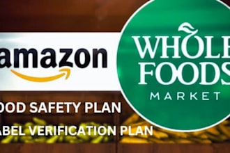 craft food safety plan and label verification program for amazon food business
