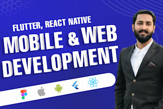 do android ios mobile app development with flutter, react native