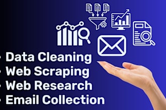 do data enrichment, scraping, web research and email collection