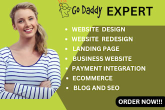 design and redesign godaddy website, godaddy seo