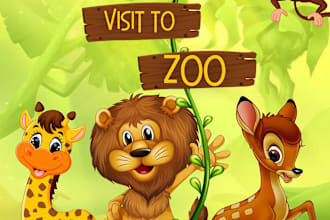 children story book a  visit to zoo