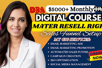 automate master resell right course affiliate digital course sales funnel