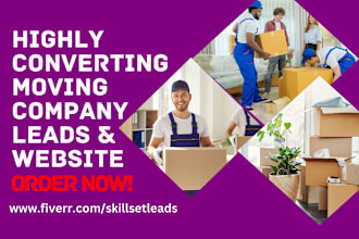 moving leads moving company landing page trucking leads moving company website