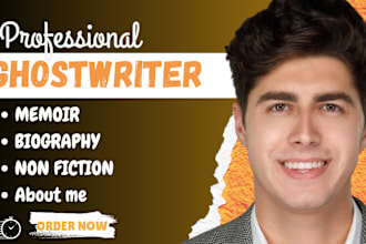 ghostwrite your ebook memoir biography non fiction about me
