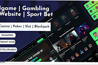 develop igaming website, blackjack, slot, poker, igaming sport bet website