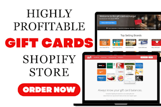 design profitable gift cards shopify store gift box dropshipping website card