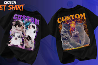 design a bootleg custom pet portrait for your tee
