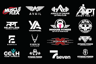 design topnotch fitness, gym, health, and sports clothing logo