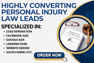 generate personal injury leads personal injury website landing page sales funnel