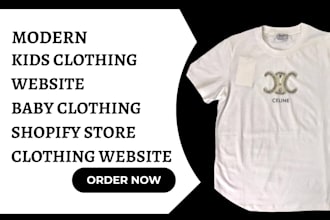 design modern kids clothing website baby clothing shopify store clothing website