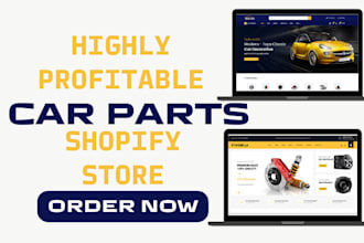 design auto part shopify store automotive automobile car parts dropshipping