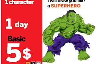 draw you like a custom superhero