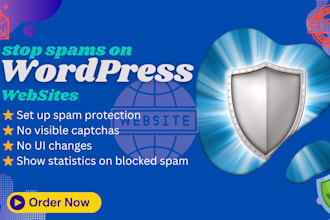 add protection to stop spams on wordpress  websites