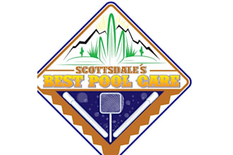 design modernized icon best pool care logo