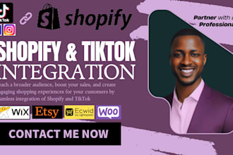 setup and integrate tiktok shop with shopify, wix, woocommerce, ecwid and etsy