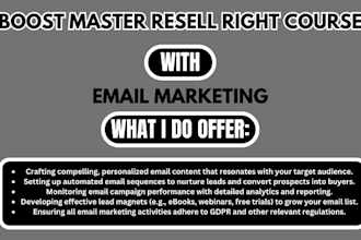 boost master resell right course with email marketing