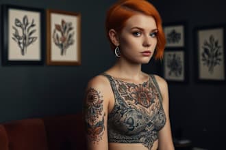 draw weird custom traditional tattoos