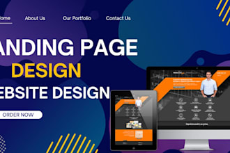design wordpress landing page or one page website