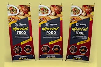 design roll up, pull up or pop up banner, retractable banner