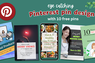create 100 professional pinterest pins design or post for your business