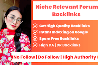 create high authority niche relevant forum backlinks dofollow nofollow