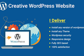 expertly install wordpress, customize themes, and develop plugins