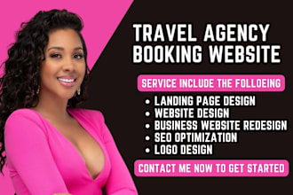 build travel agency website travel website booking website tour website