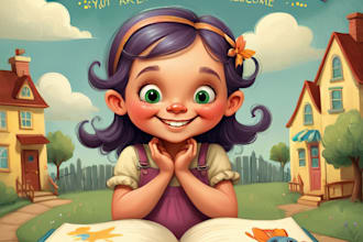 illustrate 3d children book illustration and children story book for kids