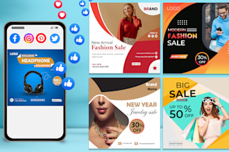 design eye catching social media posts for instagram, facebook, and linkedin