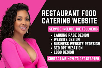 design restaurant website food website catering, food catering ordering website
