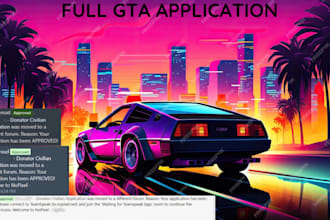 write a creative gta rp backstory and full application