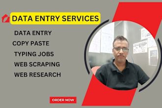 do data entry, copy paste, typing jobs, web research and data mining