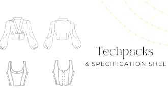 create technical sketches and specification sheets
