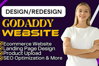 design godaddy website, godaddy website design, goaddy SEO, godaddy redesign