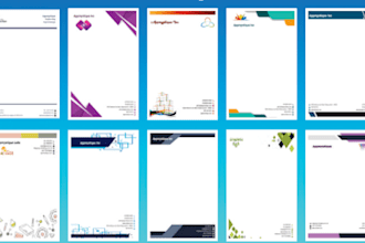 design professional letterhead in editable ms word format