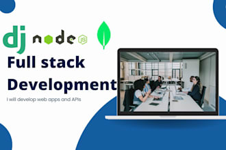 develop API and web app in python flask, django or node
