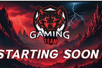 design overlay, custom logo, animations, panels and graphics for streamer