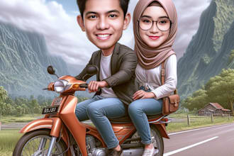 design custom digital caricature fun and unique for gifts