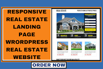 design responsive real estate landing page wordpress real estate website